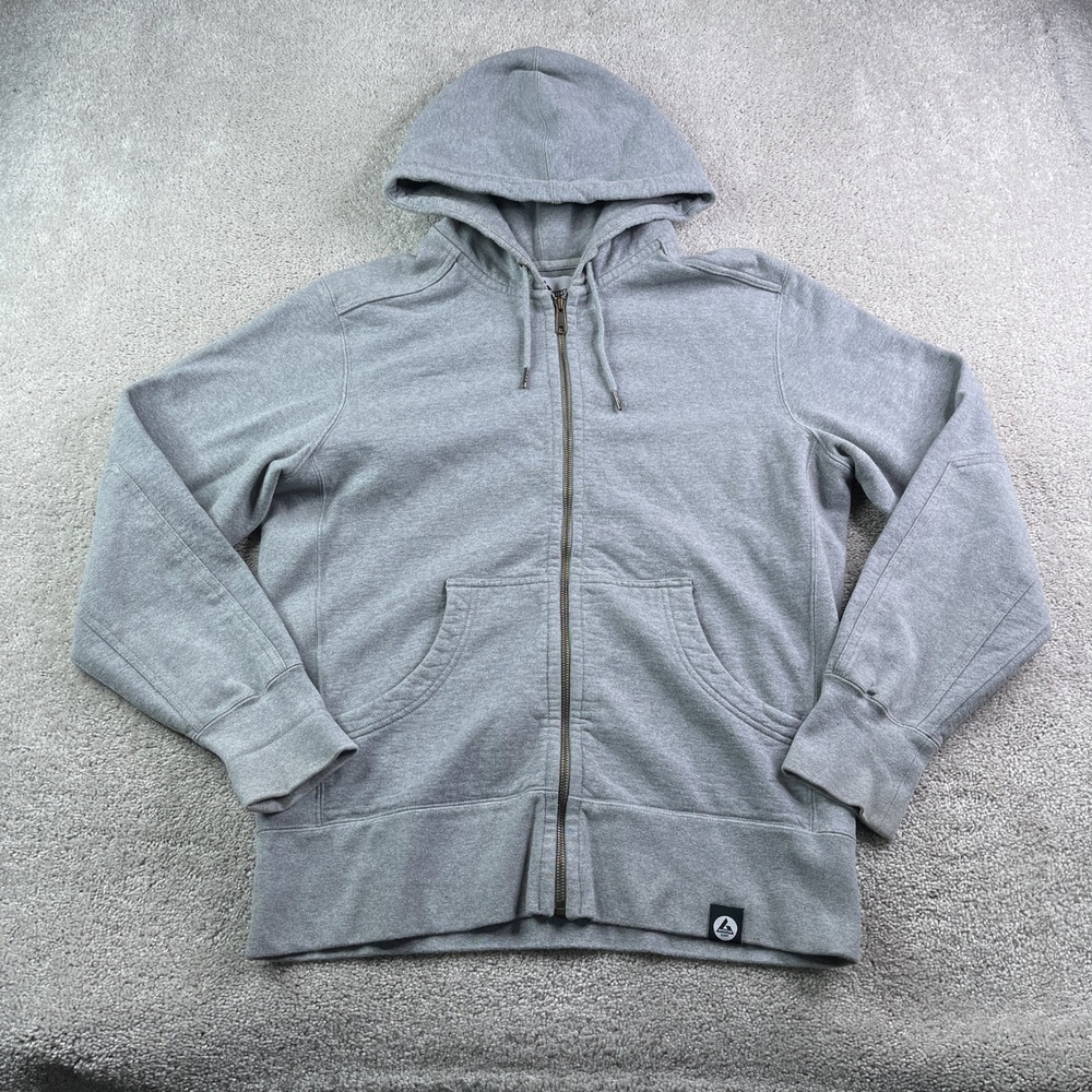 American Giant Hoodie Mens Large Gray Classic Full Zip Heavyweight Sweatshirt